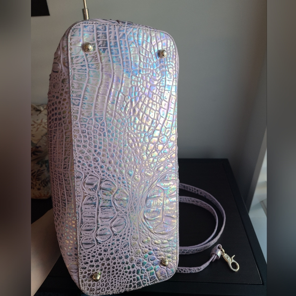 NWT Brahmin Large Duxbury Violet Wonderland w matching NWT Ady & Lennon Wallets - Picture 8 of 12
